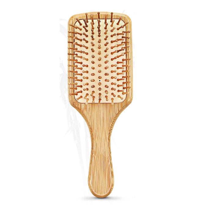 1 Large Bamboo Paddle Brush Anti-static Hairbrush Salon Care Detangle Massager