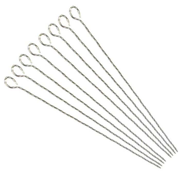 8 Barbecue Skewers Stainless Steel Metal Shish Kabob BBQ Cooking Food Grill  14"