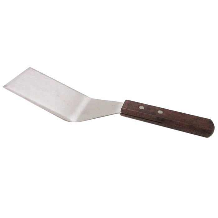 1 Solid Turner W/ Wood Handle Spatula Stainless Steel Griddle Scraper Grill 12.5"