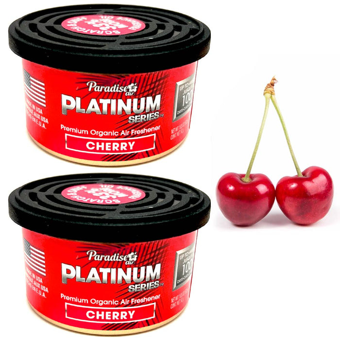 2 Paradise Platinum Organic Air Freshener Fiber Can Long Lasting Scent Cherry