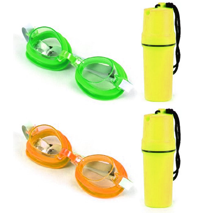 2 Pc Kids Swimming Goggles Swim Glasses Anti Fog Adjustable Straps No Leaking