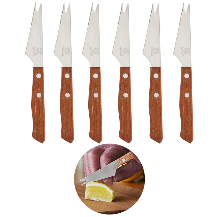 6 Pc Bar Knives Stainless Steel Professional Bartender Knife Peeler Sharp Blade