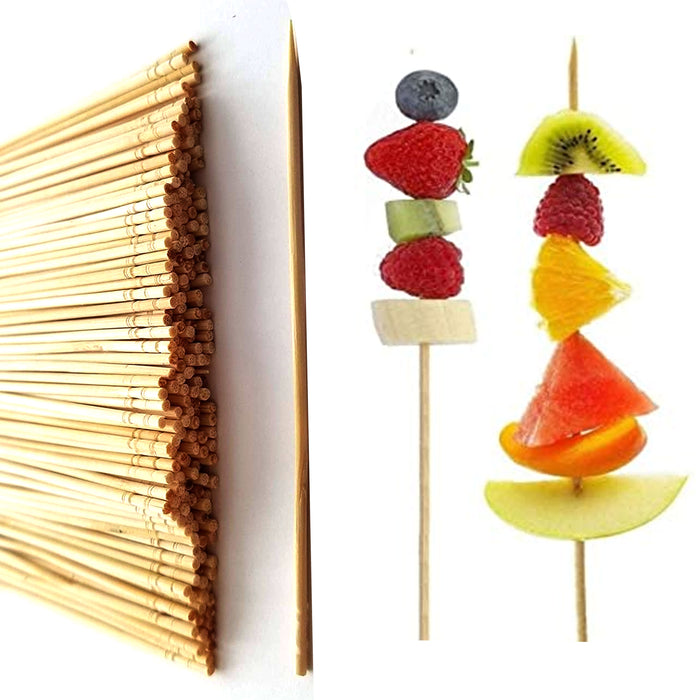 800 Cocktail Picks Bamboo Skewers Appetizers Stick Toothpick Fruit Party 3 3/4"