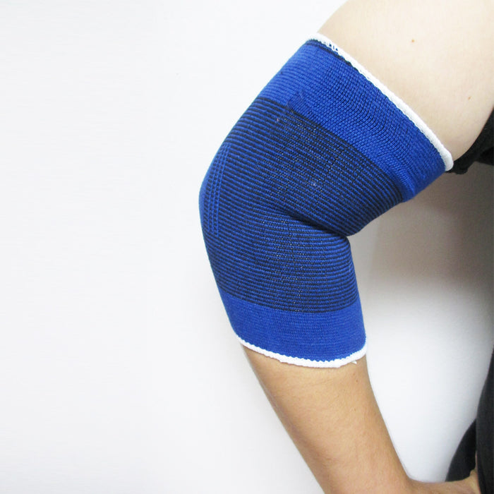 2 Elbow Wrap Support Brace Elastic Compression Sleeve Tennis Sports Pain Relief