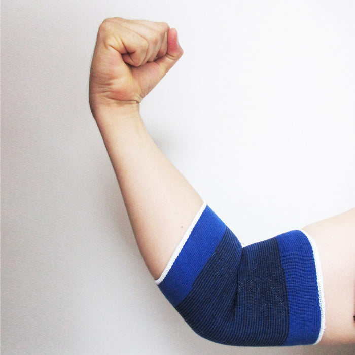 2 Elbow Wrap Support Brace Elastic Compression Sleeve Tennis Sports Pain Relief