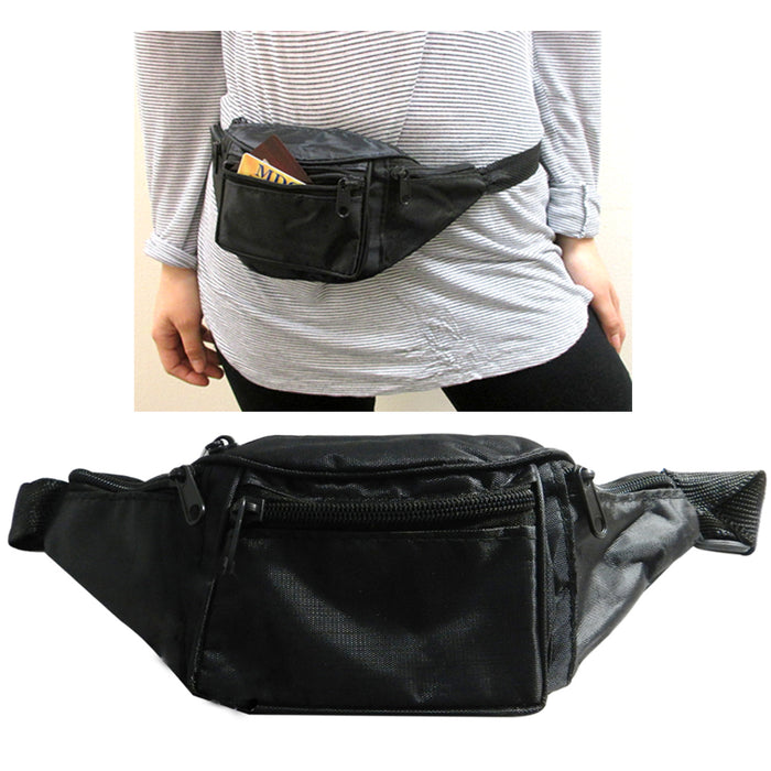 20 Bulk Fanny Waist Pack Purse Travel Pouch Money Passport ID Belt Bag Pockets
