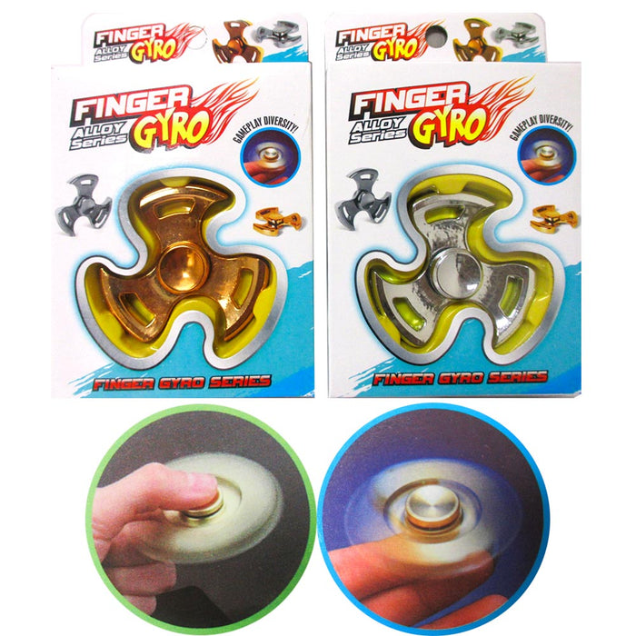 2X Fidget Spinner Tri Blade Triangle Gyro Metal Anxiety Relief Stress Autism New