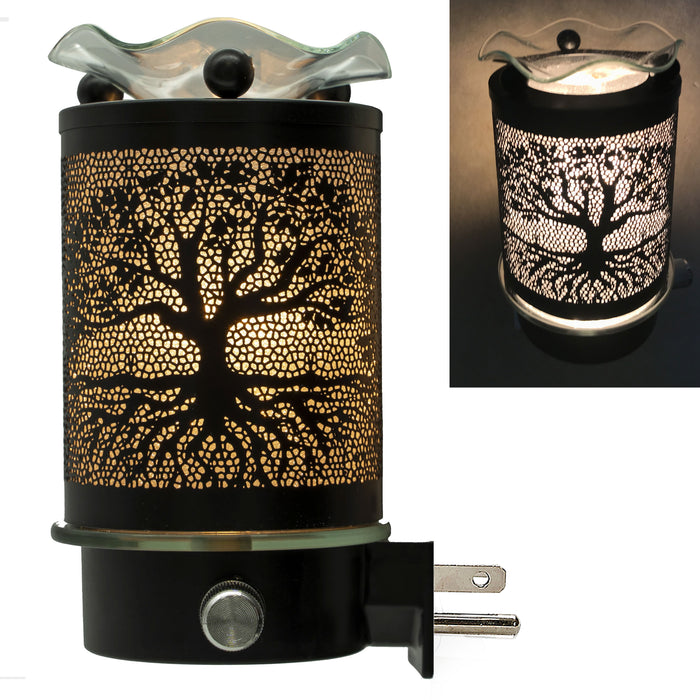 Tree Of Life Electric Oil Burner Plug In Night Light Warmer Fragrance Aroma Lamp