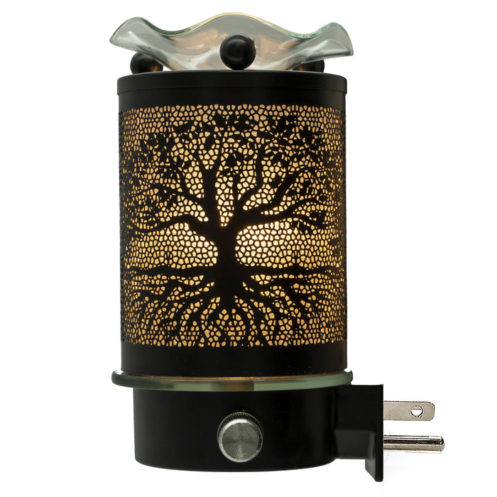 Tree Of Life Electric Oil Burner Plug In Night Light Warmer Fragrance Aroma Lamp