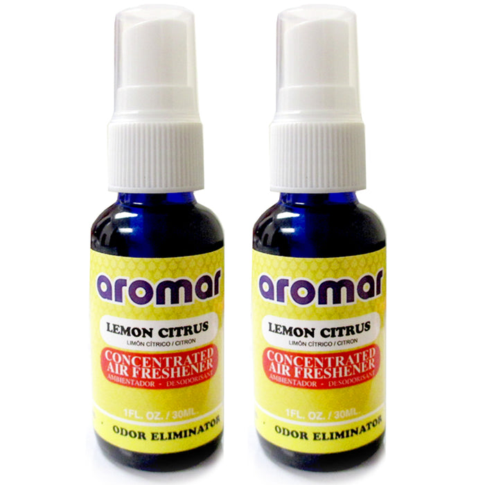 2 Lemon Citrus Air Freshener Spray Concentrated Home Car Room Odor Eliminator