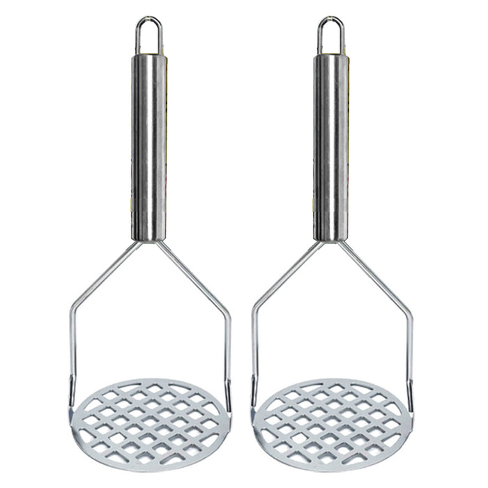 2 Heavy Duty Potato Masher Stainless Steel Metal Press Vegetable Avocado Guac