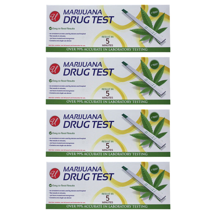 4 Pk THC Screening Drug Tests Marijuana Weed Urine Fast Results At Home Test Kit