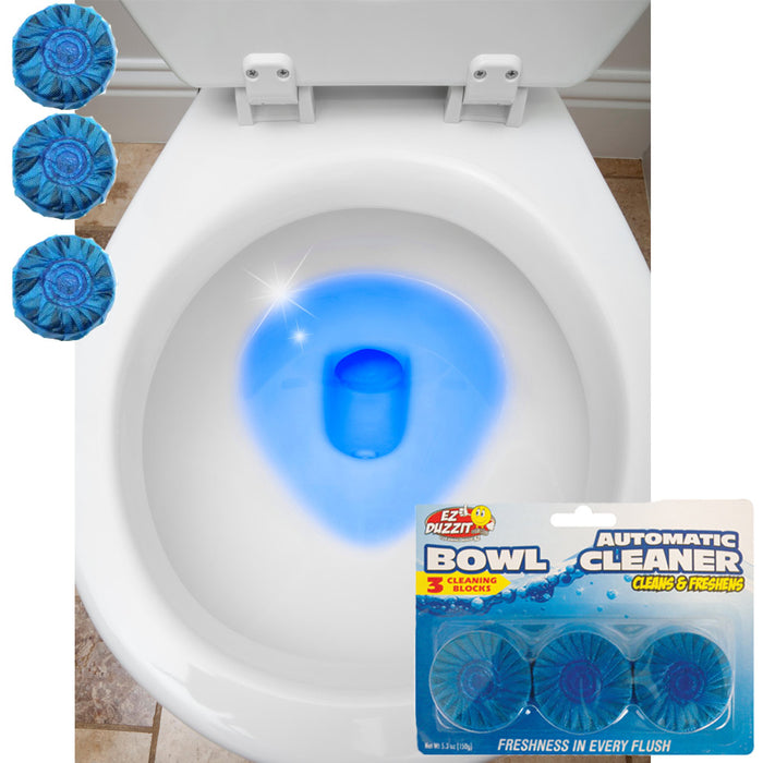 120 X Automatic Bleach Toilet Bowl Cleaner Stain Remover Blue Tablet Flush Tank