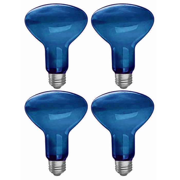 4 Pc Blue Frosted Reflector Flood Light Bulbs 50w 120v Lighting Lamp Replacement