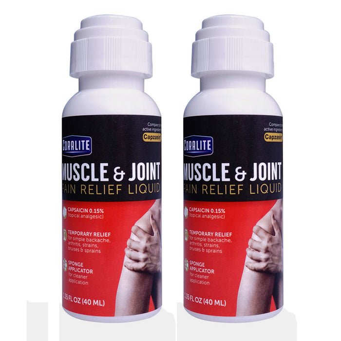 2 Pk Topical Muscle Joint Pain Relief Liquid Capsaicin Analgesic High Potency