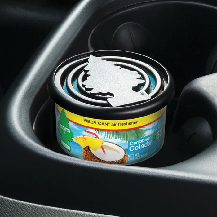 2 Little Trees Fiber Can Caribbean Colada Scent Air Freshener Home Aroma Therapy