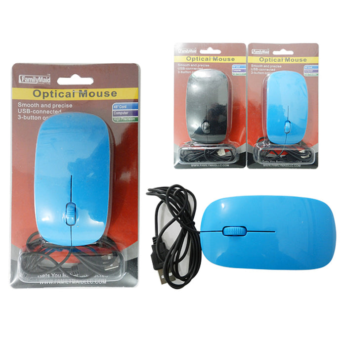 USB 2.0 Optical Wired Scroll Wheel Mouse Mice PC Laptop Notebook Desktop Colors