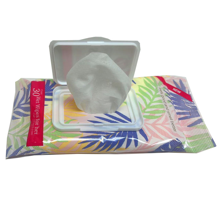 4 Packs Women's Deodorant Wipes Travel Cleansing Cloths Moist Clean Scent 120 Ct