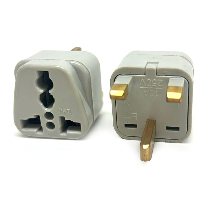 2 Universal Outlet Power Plug Adapter Type G AC Converter Dubai UAE EU AU US UK