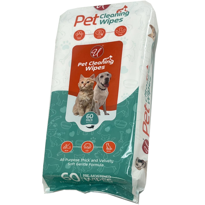 6 Pk Pets Multipurpose Wipes Dog Grooming Freshening Cat Dry Bath Cleaning 360ct