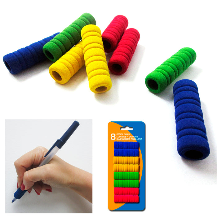 16 Groovy Foam Pencil Grips Pen Comfort Soft Sponge Children School Handwriting