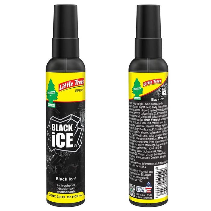 1 Little Trees Spray Car Air Freshener Black Ice Scent Home Office Aroma 3.5oz