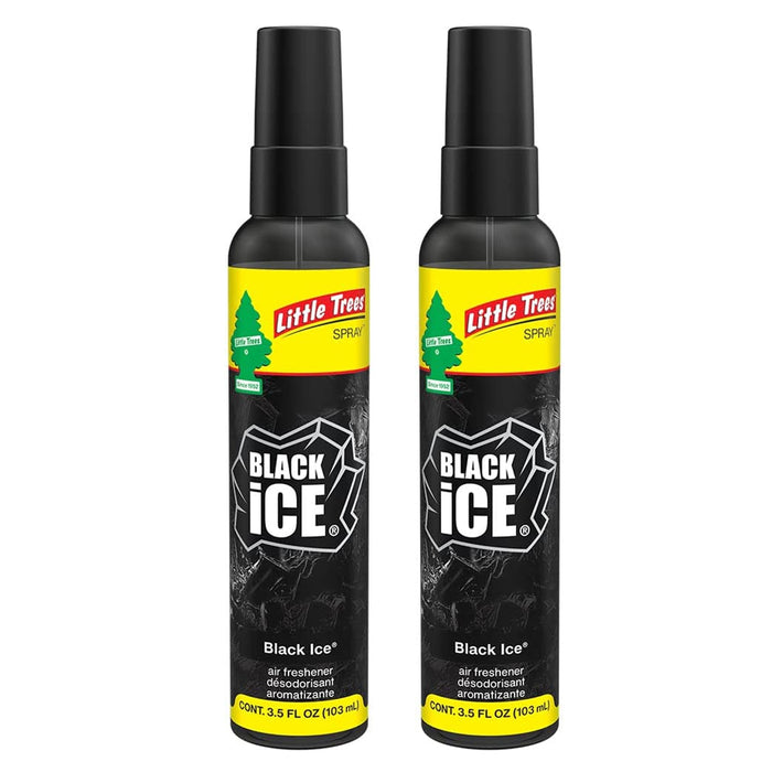2 Pc Little Trees Black Ice Scent Air Freshener Spray Mist Fragrance Aroma 3.5oz