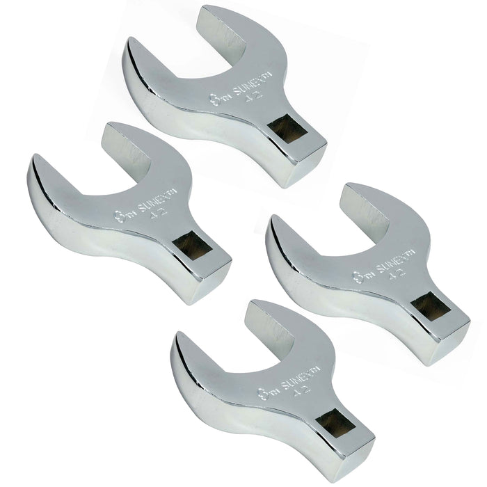 4 Pc Jumbo Crowfoot Wrench 42MM Ratchet Attachment Straight Open End 1/2" Drive