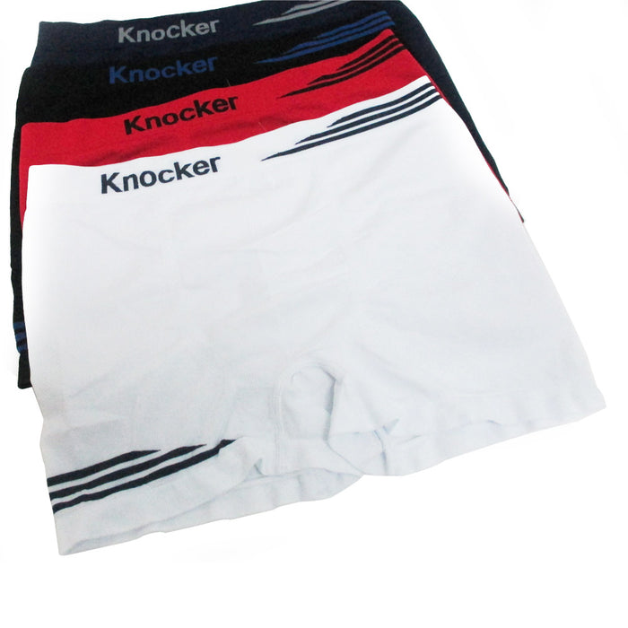 3 Pack Men Seamless Boxer Briefs Knocker Microfiber Underwear Comfort One Size