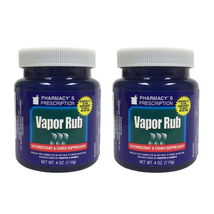 2 Vapor Rub Ointment Vaporize Blocked Nose Cough Nasal Congestion Headache 220g