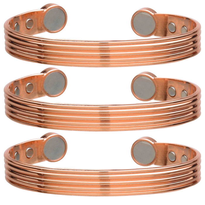 3 Men Women Magnetic Copper Bracelet Therapy Arthritis Magnetic Healing Quality