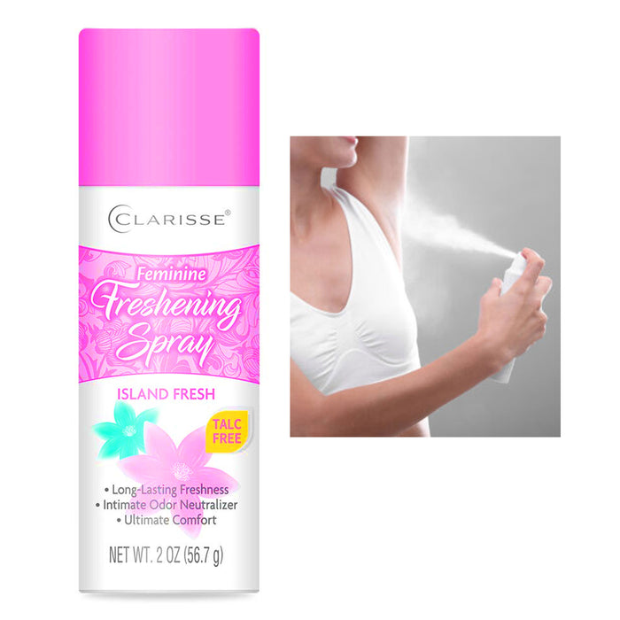 12 Women Feminine Spray Body Freshening Deodorizing Fragrance Island Fresh Scent