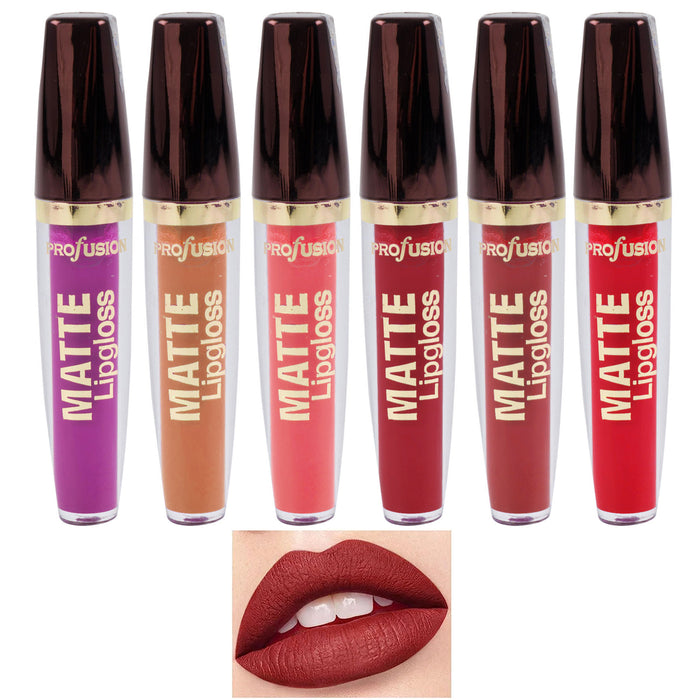 2 Pack Lip Gloss Matte Finish Long Lasting Makeup Lipstick High Impact Color Set