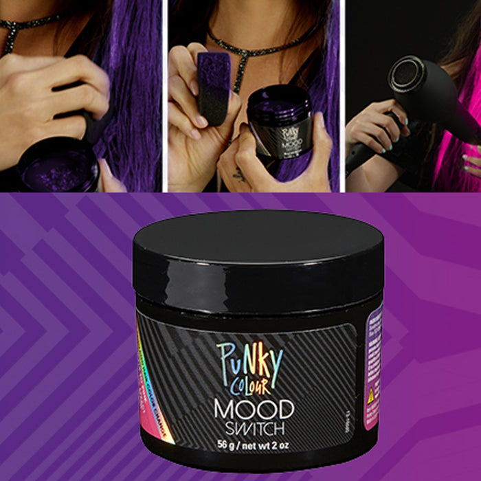 2 Pks Color Change Hair Dye Punky Colour Mood Switch Purple to Pink Temporary