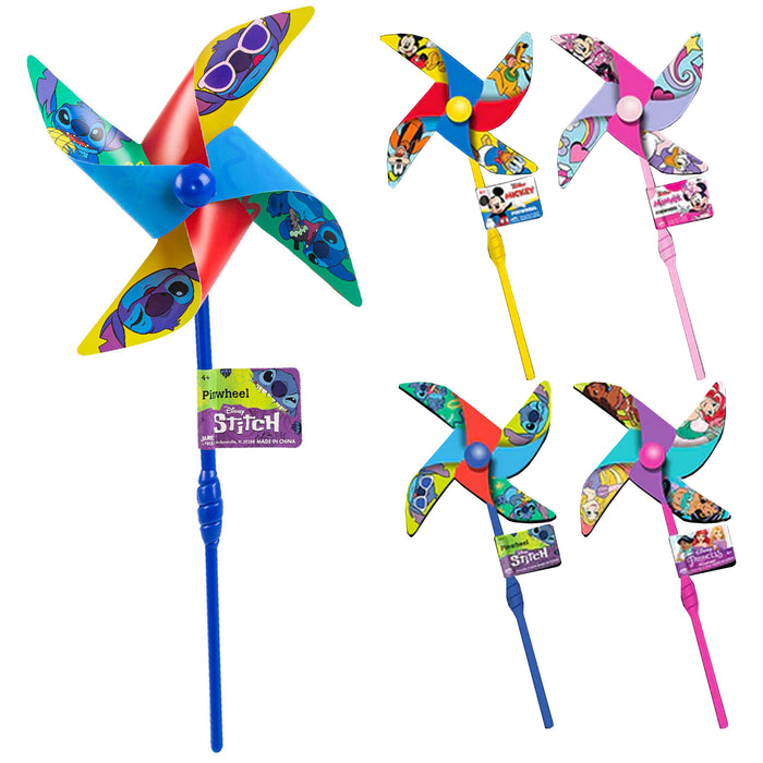 4 Kids Toy Pinwheels Disney Character Windmill Spinner Outdoor Garden Decor Yard