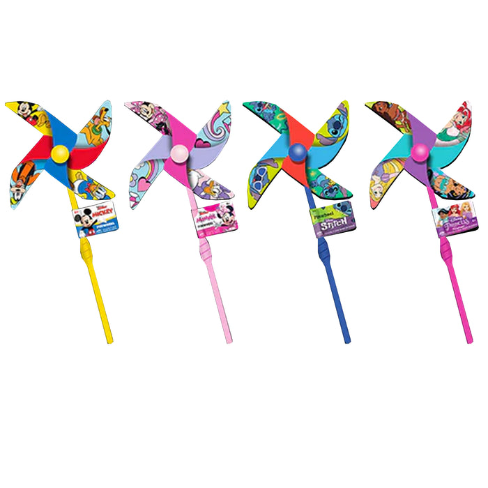 12 Disney Character Pinwheels Kid Party Favor Windmill Spinner Garden Yard Decor