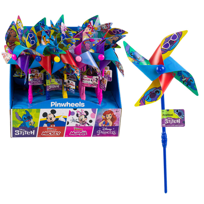 12 Disney Character Pinwheels Kid Party Favor Windmill Spinner Garden Yard Decor