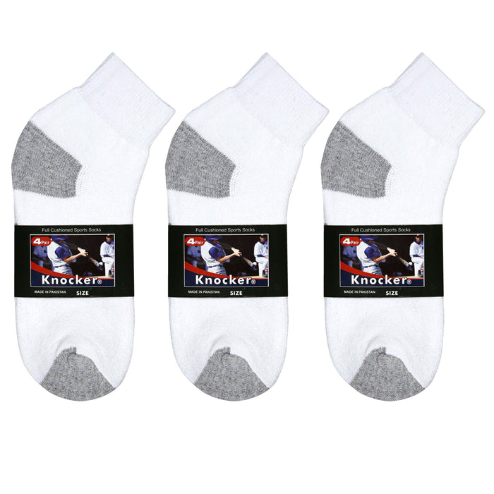 12 Pack Unisex Cotton Cushion Ankle Socks Athletic Performance Running 10-13 NEW