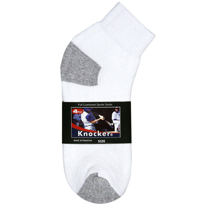 4 Pairs Mens Classic Ankle Socks Athletic Sports Running Crew Cotton Socks 10-13