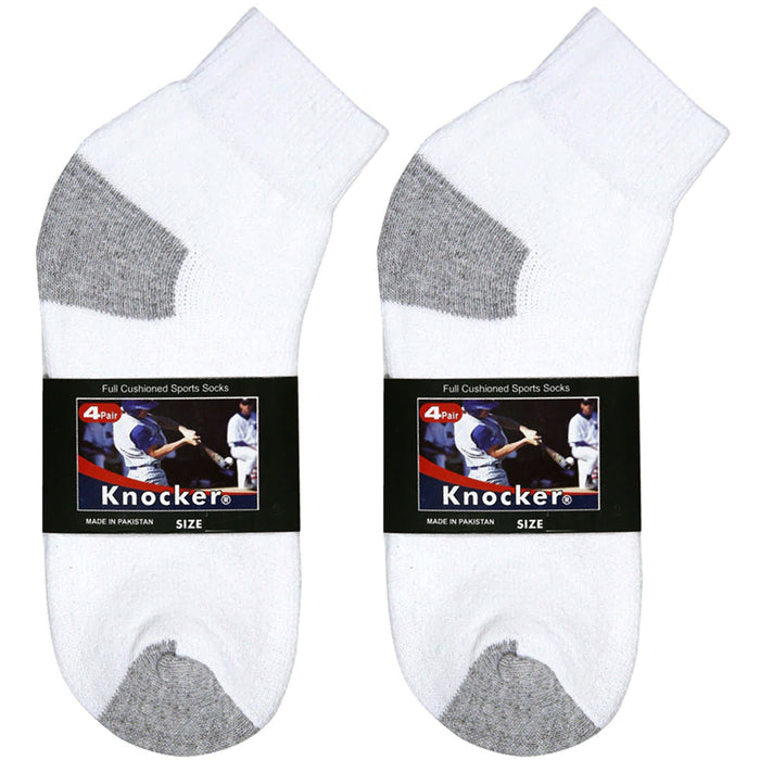 8 Pairs Men's Athletic Performance Running Socks Cotton Casual Wear White 10-13