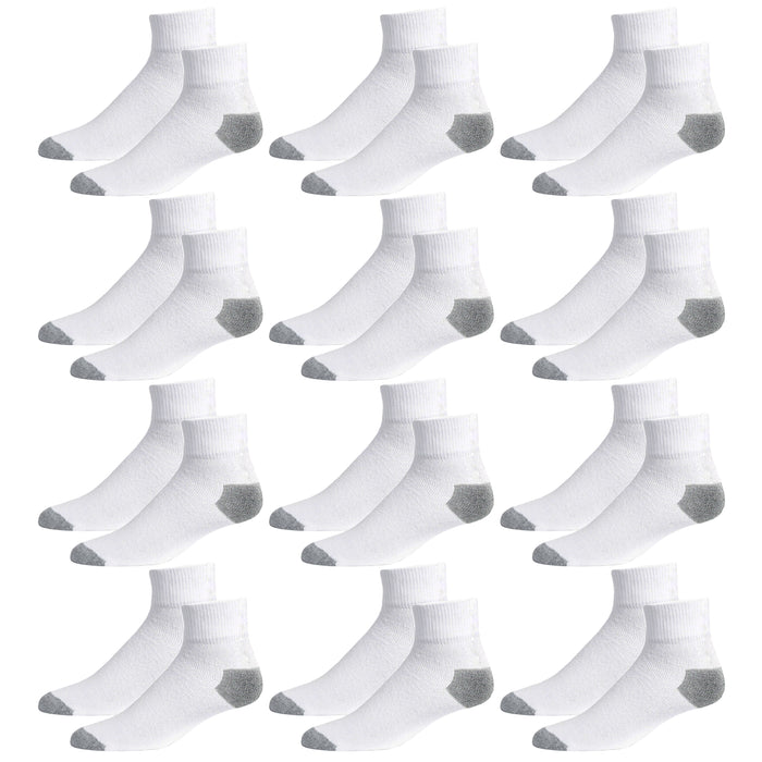 12 Pack Unisex Cotton Cushion Ankle Socks Athletic Performance Running 10-13 NEW
