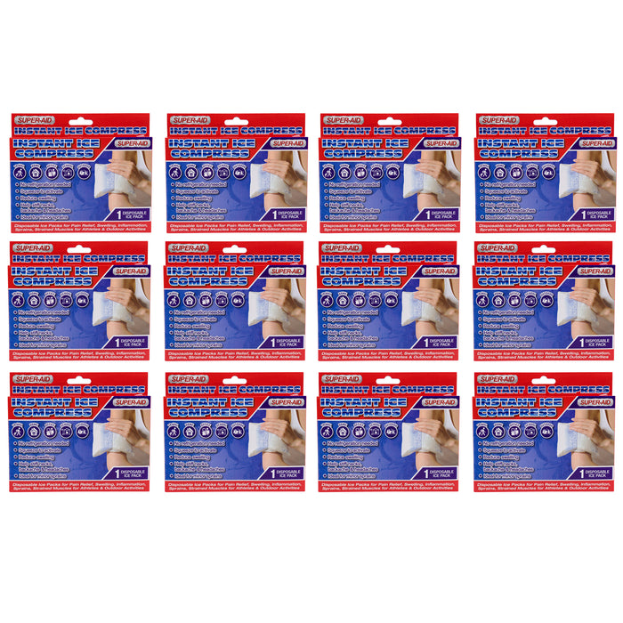 12 Pack Instant Ice Packs Bulk Cold Compress for Sprains Swelling First Aid Relief