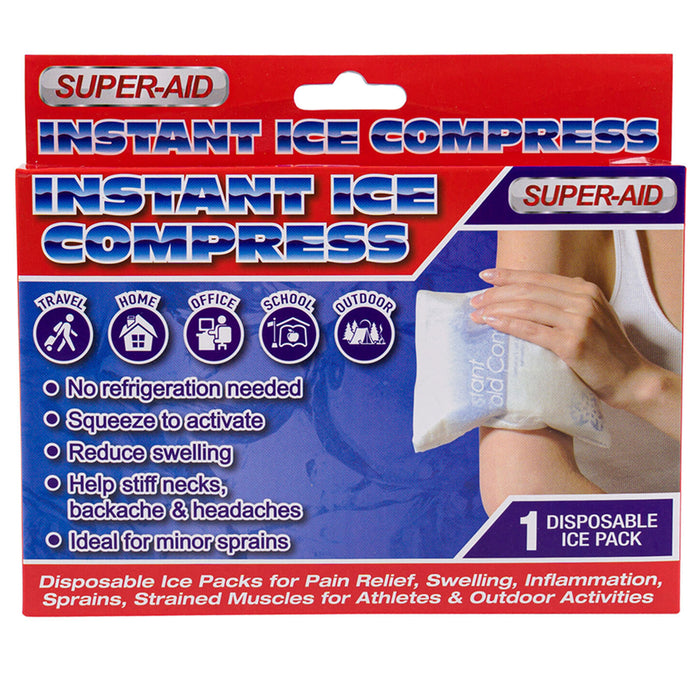 4 Pack Instant Ice Packs Disposable Cold Compress for Sprains Swelling Relief
