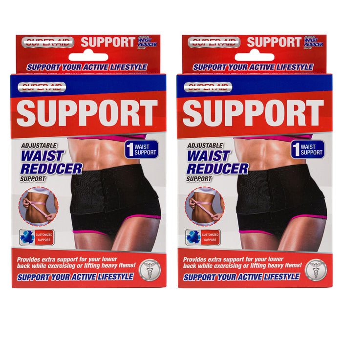 2 Support Waist Reducer Belt Slim Shaper Wrap Trimmer Weight Loss Tummy Control