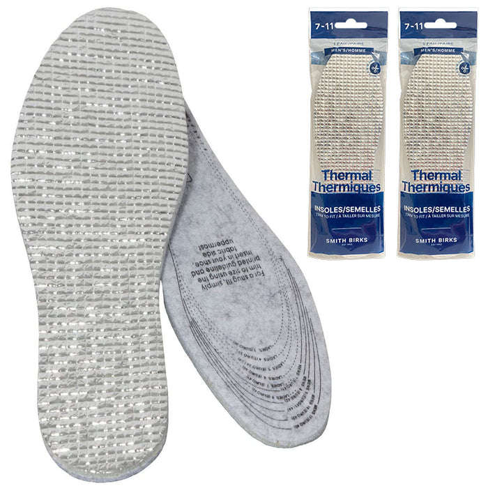 2 Pairs Thick Thermal Shoe Insole Foil Foam Cushion Winter Boot Warm Insert Pad