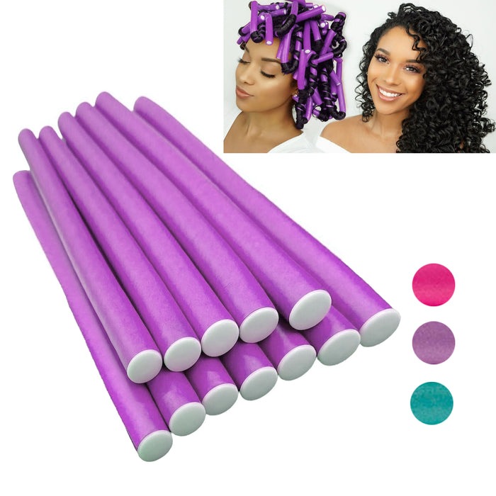 96 Medium Flexi Rods Foam Hair Rollers Flexible Curlers Spiral