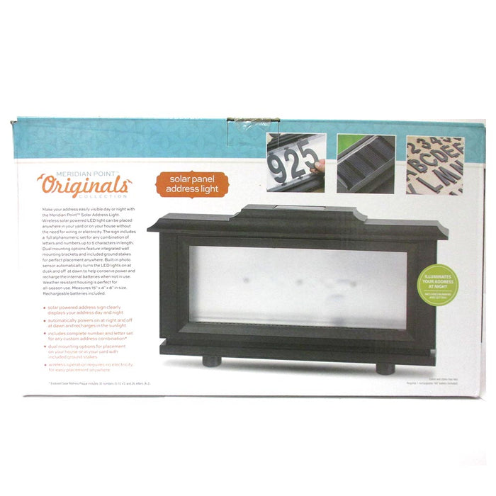 Solar Powered Address Sign Night Light Home House Number Illuminated Display LED