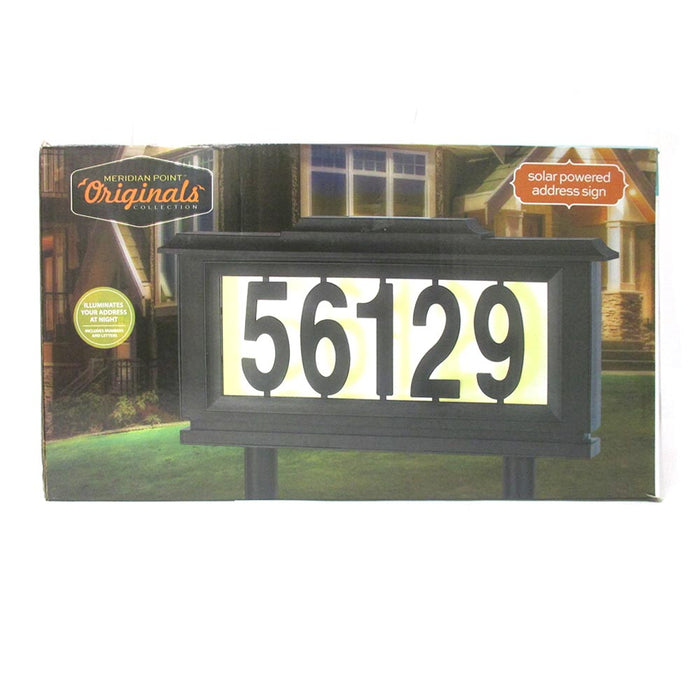 Solar Powered Address Sign Night Light Home House Number Illuminated Display LED
