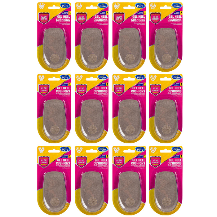 12 Pairs Women Gel Heel Cushion Shoes Insoles Foot Relief Orthotics Sizes 6-10