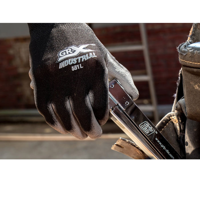 2 Pairs Thin PU Coated Palm Work Gloves Industrial Work Protect Hands Safety L